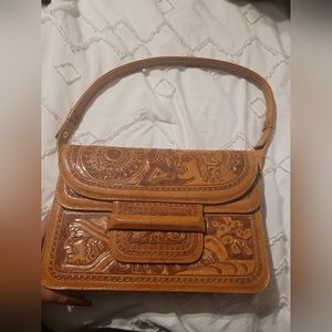 Leather tooled purse